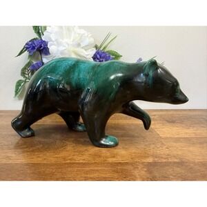 Vintage Blue Mountain Pottery Bear – Canadian Art Pottery Figurine Walking Retro